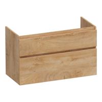 Brauer Delight - Onderkast - 100 cm - met 2 Softclose Lades Greeploos en 1 Sifon Uitsparing - Forest Tan