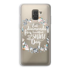 Diamonds: Samsung Galaxy A8 (2018) Transparant Hoesje