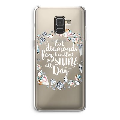 Diamonds: Samsung Galaxy A8 (2018) Transparant Hoesje