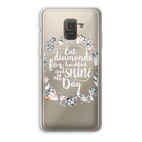 Diamonds: Samsung Galaxy A8 (2018) Transparant Hoesje