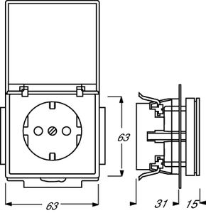 ABB 2CKA002018A1487 Apparaatinzetstuk IP20 Witaluminium (RAL 9006), Aluminium