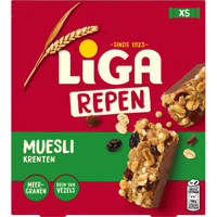 Liga Mueslirepen Krenten 140g bij Jumbo