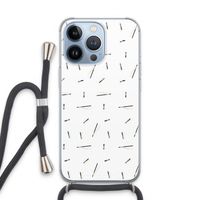 Hipster stripes: iPhone 13 Pro Transparant Hoesje met koord