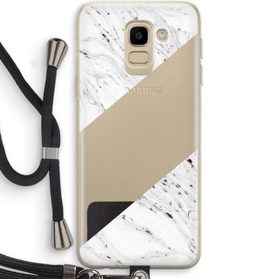 Biggest stripe: Samsung Galaxy J6 (2018) Transparant Hoesje met koord
