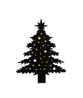 Muurhanger kerstboom 48led classic op batterij met timer ip20 3x40x51 cm zwart - Annas collection
