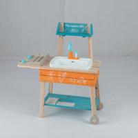 Outdoor Kinderkeukenset Houten Speelkeuken Met Afneembare Spoelbak Grill Knoppen En Een Draaibare Kraan