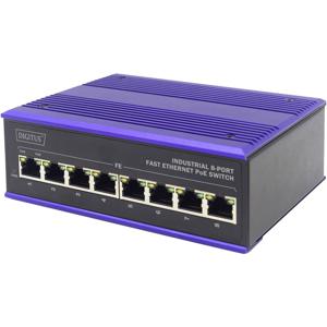 Digitus DN-650108 Industrial Ethernet Switch 10 / 100 MBit/s IEEE 802.3af (12.95 W), IEEE 802.3at (25.5 W)