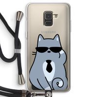 Cool cat: Samsung Galaxy A8 (2018) Transparant Hoesje met koord
