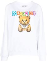 Moschino sweat en coton à logo imprimé - Blanc