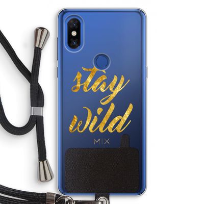 Stay wild: Xiaomi Mi Mix 3 Transparant Hoesje met koord