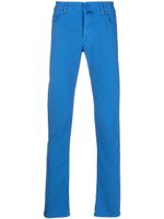 Jacob Cohën pantalon slim à patch logo - Bleu