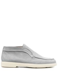 Santoni mocassins en cuir à coutures ton sur ton - Gris