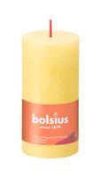 Rustiek stompkaars shine 100/50 sunny yellow - Bolsius