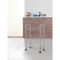 Metaltex Tomado keuken/badkamer opbergtrolley lugano 41x23x63 cm wieltjes