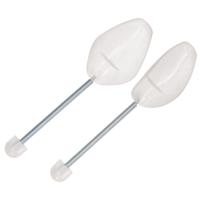 Storage Solutions schoenspanners - 2x stuks - wit - metalen veer - kunststof - maat 37 tot 48