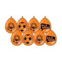 Oranje Loeki de Leeuw Asjemenou ballonnen 24 stuks 30 cm - thumbnail