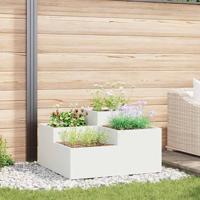 Tuin Bloempot Wit 80 x 80 x 48 cm Staal