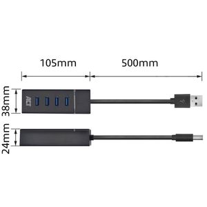 ACT Connectivity AC6300 USB Hub USB 3.2 Gen 1 met 4 USB-A poorten usb-hub