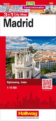 Stadsplattegrond Madrid 3 in 1 CityMap | Hallwag