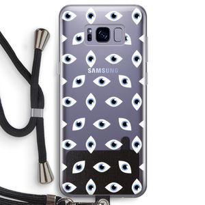 Eyes pattern: Samsung Galaxy S8 Transparant Hoesje met koord