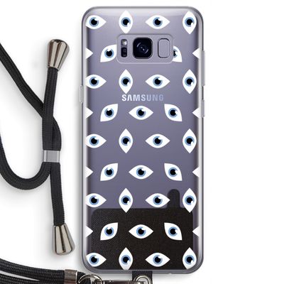 Eyes pattern: Samsung Galaxy S8 Transparant Hoesje met koord