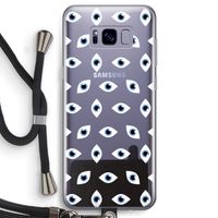 Eyes pattern: Samsung Galaxy S8 Transparant Hoesje met koord