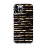 Gouden strepen: iPhone 11 Pro Max Transparant Hoesje Gouden strepen: iPhone 11 Pro Max Transparant Hoesje