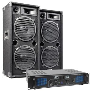 MAX Complete 1000W Speakerset MAX210 met Versterker