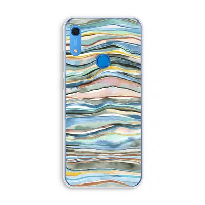 Watercolor Agate: Huawei Y6s Transparant Hoesje