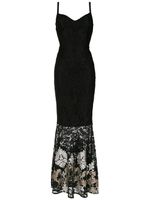 Olympiah lace long dress - Noir