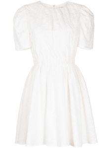 Jason Wu robe en coton à détails d'œillets - Blanc