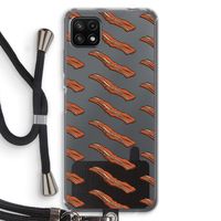 Bacon to my eggs #2: Samsung Galaxy A22 5G Transparant Hoesje met koord