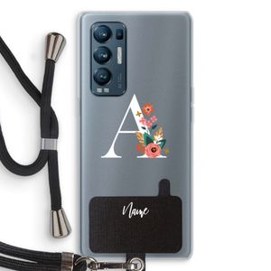Pink Bouquet: Oppo Find X3 Neo Transparant Hoesje met koord