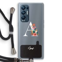 Pink Bouquet: Oppo Find X3 Neo Transparant Hoesje met koord