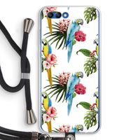 Kleurrijke papegaaien: Honor 10 Transparant Hoesje met koord