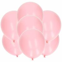 Bellatio Decorations ballonnen - 15x stuks - lichtroze - 27 cm - verjaardag - feestartikelen