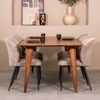 LABEL51 Eetkamertafel Fly - Nature Smooth - Mangohout - 220 cm