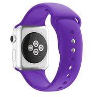 Siliconen sportbandje - Violet - Dubbele druksluiting - Geschikt voor Apple Watch 38mm / 40mm / 41mm / 42mm Siliconen sportbandje - Violet - Dubbele druksluiting - Geschikt voor Apple Watch 38mm / 40mm / 41mm / 42mm