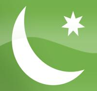 Islamitische halve maan en ster sticker