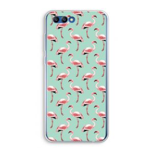 Flamingoprint groen: Honor 10 Transparant Hoesje