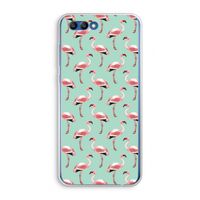 Flamingoprint groen: Honor 10 Transparant Hoesje
