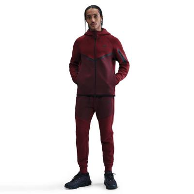Nike Tech Fleece Sportswear Trainingspak Donkerood Zwart