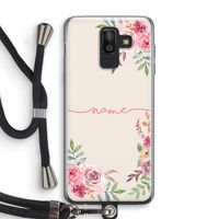Rozen: Samsung Galaxy J8 (2018) Transparant Hoesje met koord