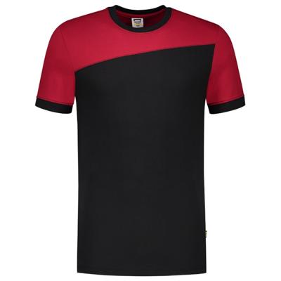 Tricorp 102006 T-shirt bicolor Naden - zwart/rood - maat XXL