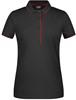 James & Nicholson JN727 Ladies´ Polo Stripe - Black/Red - XL