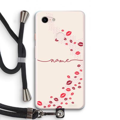 Kusjes: Pixel 3 XL Transparant Hoesje met koord
