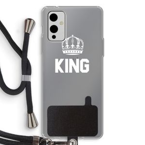 King zwart: OnePlus 9 Transparant Hoesje met koord