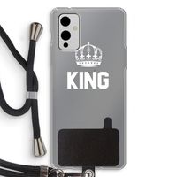 King zwart: OnePlus 9 Transparant Hoesje met koord