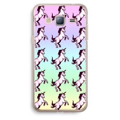 Musketon Unicorn: Samsung Galaxy J3 (2016) Transparant Hoesje