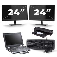 Dell Latitude E6430 ATG - Intel Core i5-3e Generatie - 14 inch - 8GB RAM - 256GB SSD - Windows 10 + 2x 24 inch Monitor
